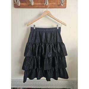 JH Collectibles Vintage Black Tiered Peplum Skirt - Size 10